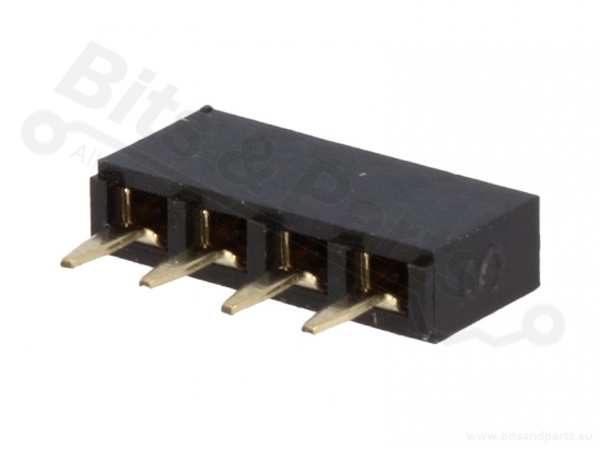 Header pin socket female 1x4 pins